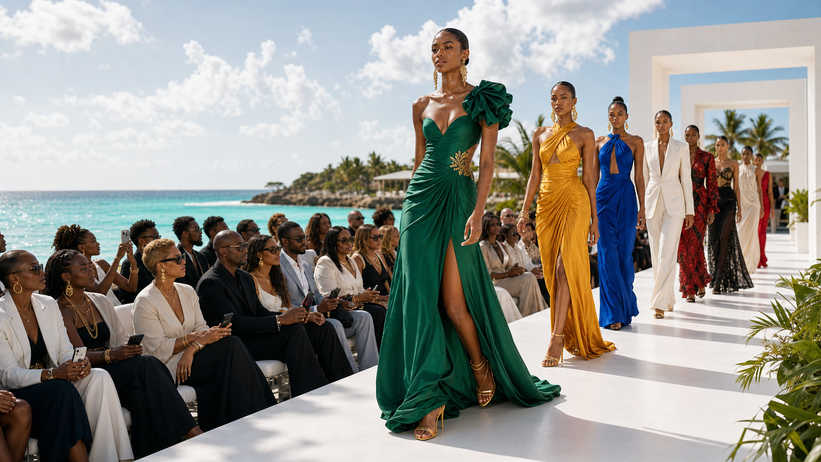 Caribbean fashion runway in Jamaica