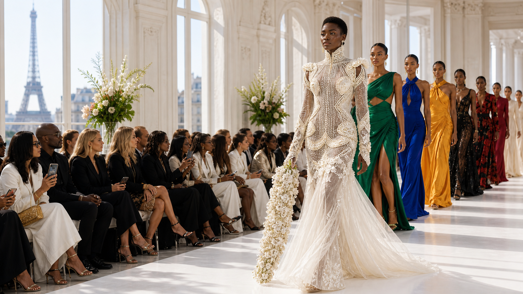 Jamrock Fashion Week Paris couture runway with Caribbean designers